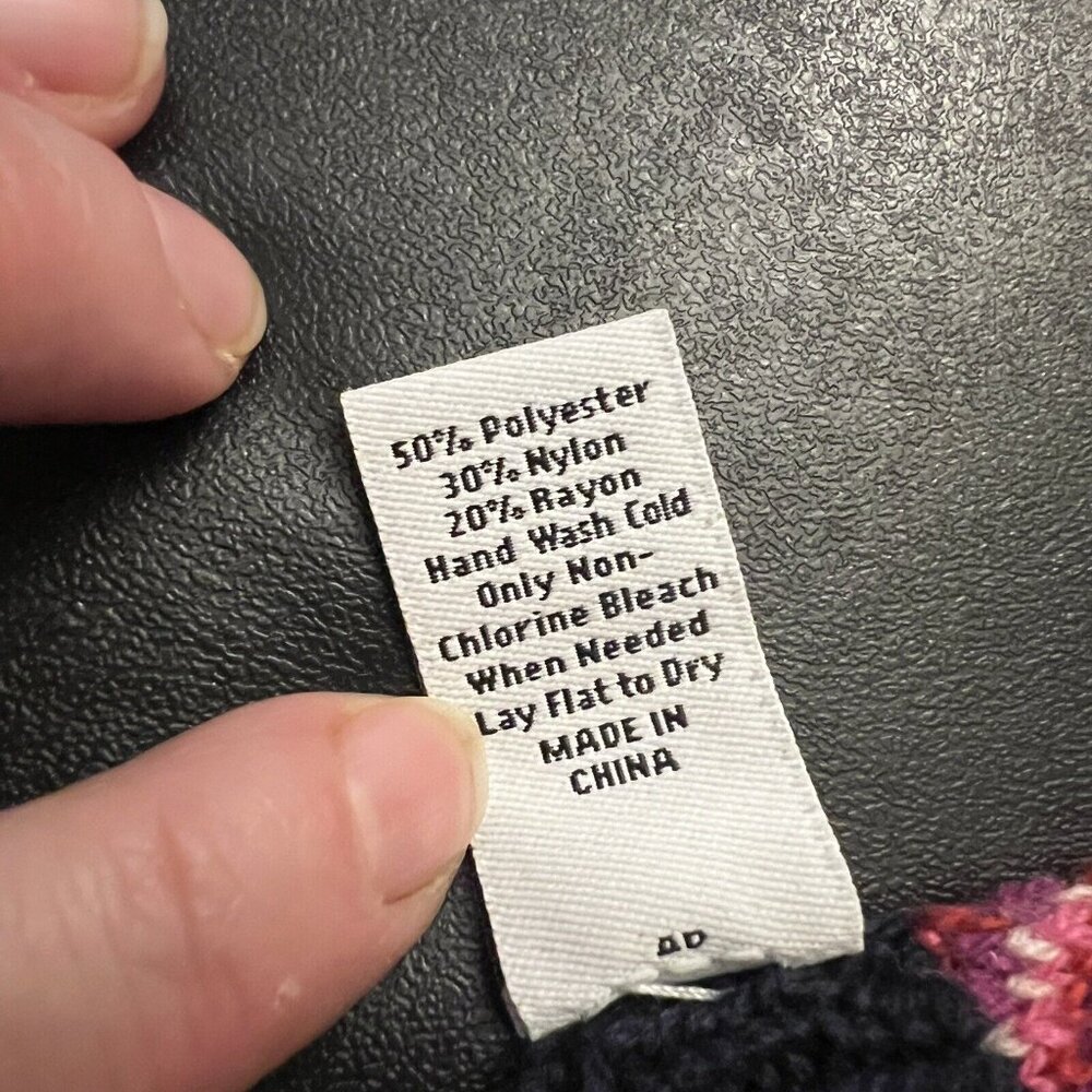 Vera Bradley Cozy Knit Scarf in‎ Navy + Multi, Painted Paisley Pattern - Picture 5 of 5